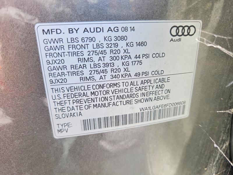 Aukcja sprzedaży 2015 Audi Q7, vin: WA1LGAFE6FD006608, numer aukcji: 67036136