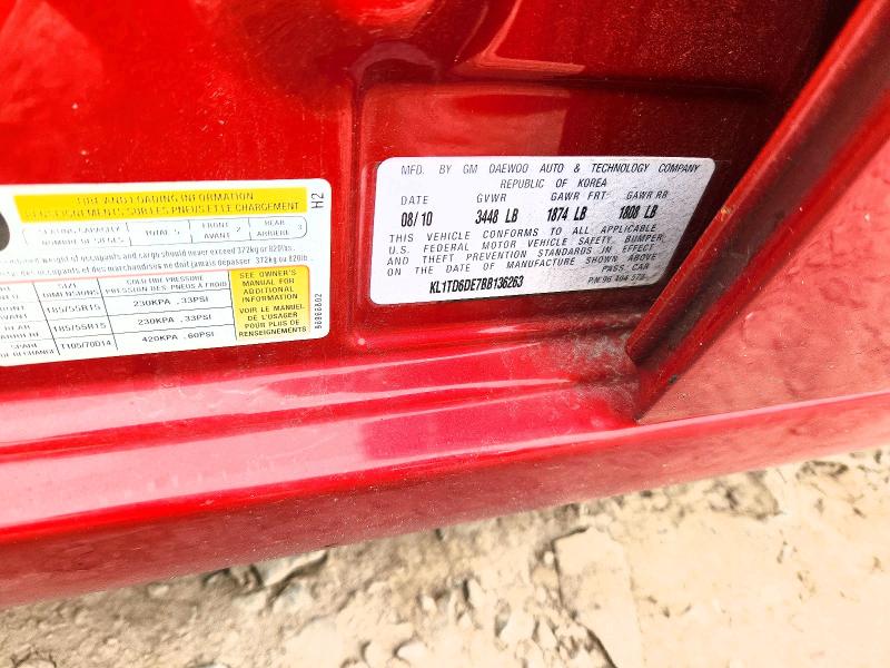 Продажа на аукционе авто 2011 Chevrolet Aveo, vin: KL1TD6DE7BB136263, номер лота: 64388206