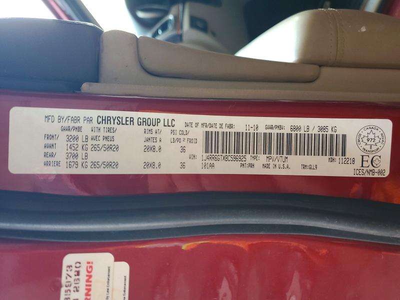 Aukcja sprzedaży 2011 Jeep Grand Cherokee, vin: 1J4RR6GTXBC596925, numer aukcji: 63799536