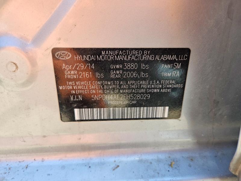 65335906 :رقم المزاد ، 5NPDH4AE2EH528029 vin ، 2014 Hyundai Elantra مزاد بيع