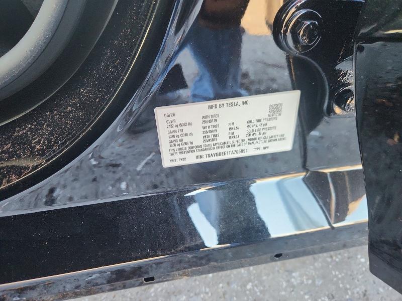 65819146 :رقم المزاد ، 7SAYGDEE1TA705891 vin ، 2026 Tesla Model Y مزاد بيع