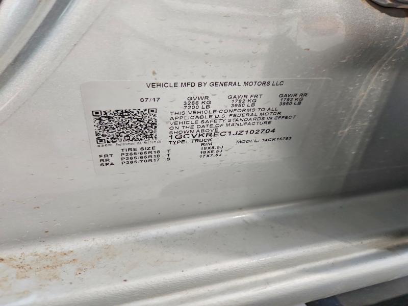Aukcja sprzedaży 2018 Chevrolet Silverado, vin: 1GCVKREC1JZ102704, numer aukcji: 66563046