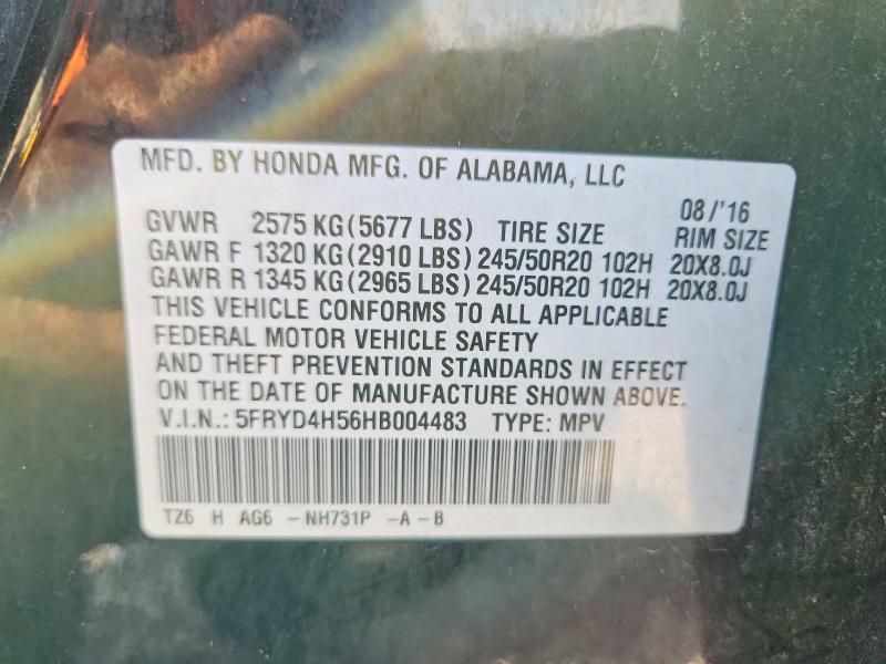 Aukcja sprzedaży 2017 Acura Mdx, vin: 5FRYD4H56HB004483, numer aukcji: 67068256