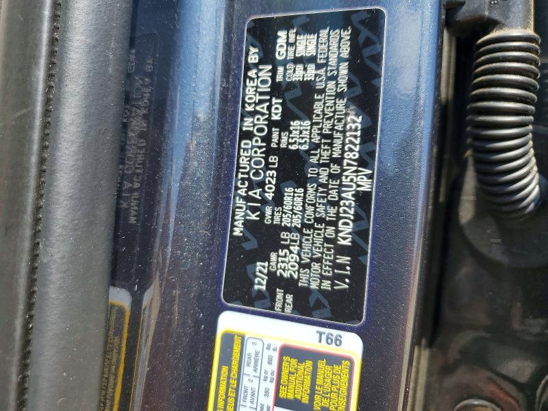 65344876 :رقم المزاد ، KNDJ23AU5N7822132 vin ، 2022 Kia Soul مزاد بيع
