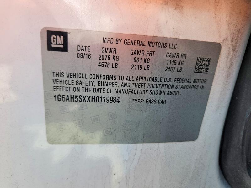 Auction sale of the 2017 Cadillac Ats, vin: 1G6AH5SXXH0119984, lot number: 66557776