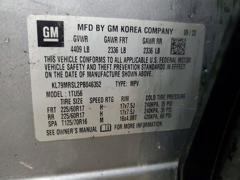64198266 :رقم المزاد ، KL79MRSL2PB046352 vin ، 2023 Chevrolet Trailblazer مزاد بيع