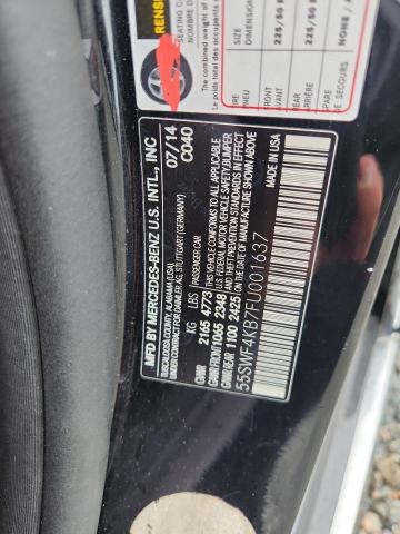 2015 Mercedes-benz C მანქანა იყიდება აუქციონზე, vin: 55SWF4KB7FU001637, აუქციონის ნომერი: 62753086