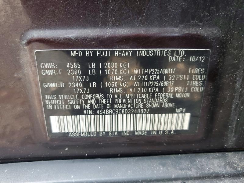 65350146 :رقم المزاد ، 4S4BRCSC8D3248827 vin ، 2013 Subaru Outback مزاد بيع