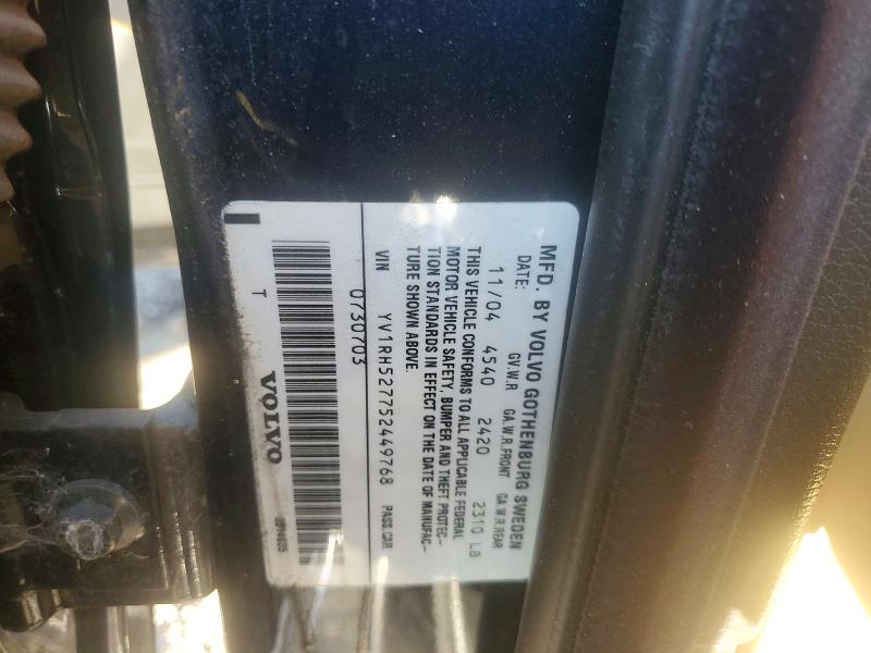 64078536 :رقم المزاد ، YV1RH527752449768 vin ، 2005 Volvo S60 مزاد بيع