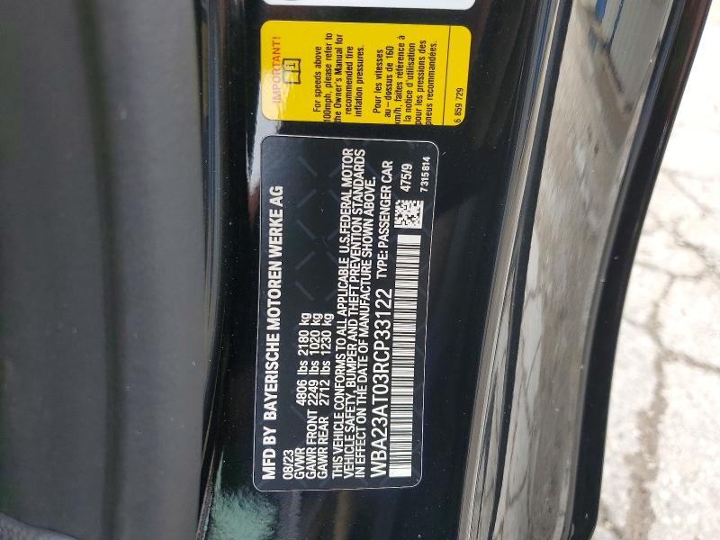 Продаж на аукціоні авто 2024 Bmw 430i, vin: WBA23AT03RCP33122, номер лоту: 62507466