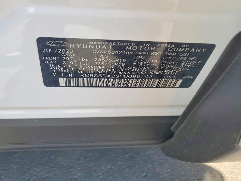 66042206 :رقم المزاد ، KM8S6DA29PU096742 vin ، 2023 Hyundai Santa Fe مزاد بيع