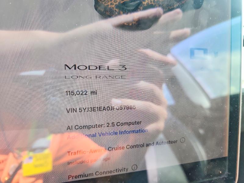 2018 Tesla Model 3 მანქანა იყიდება აუქციონზე, vin: 5YJ3E1EA0JF057985, აუქციონის ნომერი: 67245116