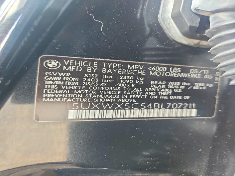 Aukcja sprzedaży 2011 Bmw X3, vin: 5UXWX5C54BL707211, numer aukcji: 66501756