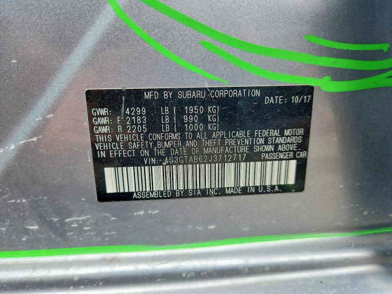 Aukcja sprzedaży 2018 Subaru Impreza, vin: 4S3GTAB62J3712717, numer aukcji: 65322486