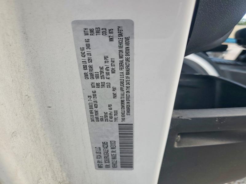 Aukcja sprzedaży 2020 Ram Promaster 3500, vin: 3C6URVJG4LE142385, numer aukcji: 65445966