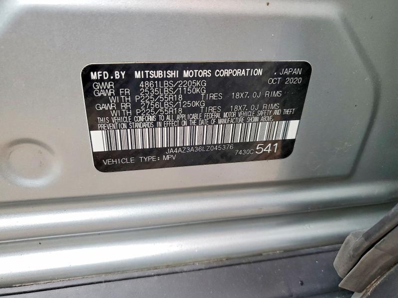 Продажа на аукционе авто 2020 Mitsubishi Outlander, vin: JA4AZ3A36LZ045376, номер лота: 64399046