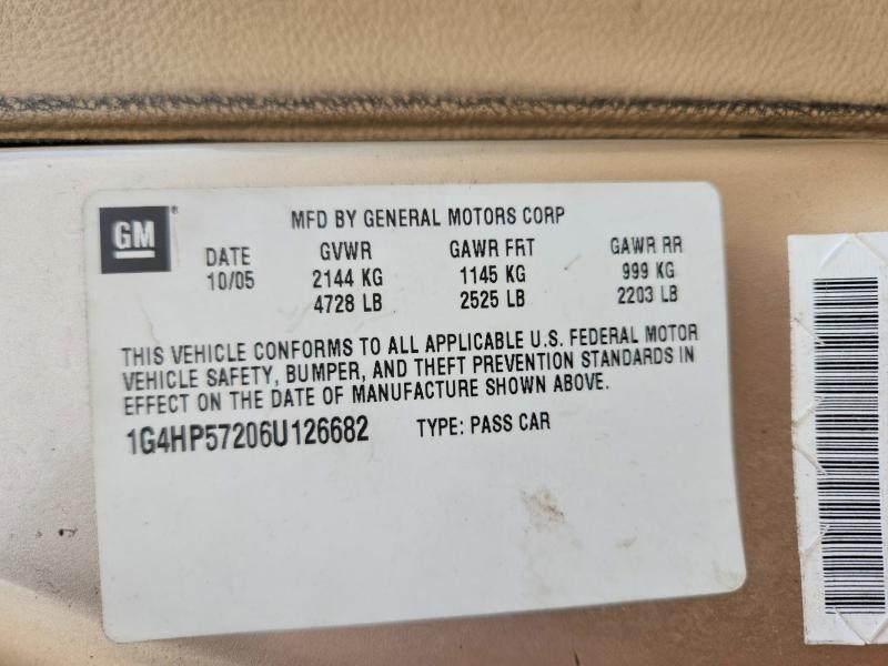 Aukcja sprzedaży 2006 Buick Lucerne, vin: 1G4HP57206U126682, numer aukcji: 64439936