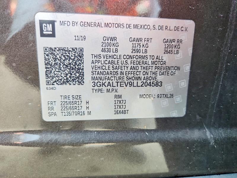 Продаж на аукціоні авто 2020 Gmc Terrain, vin: 3GKALTEV9LL204583, номер лоту: 64493316