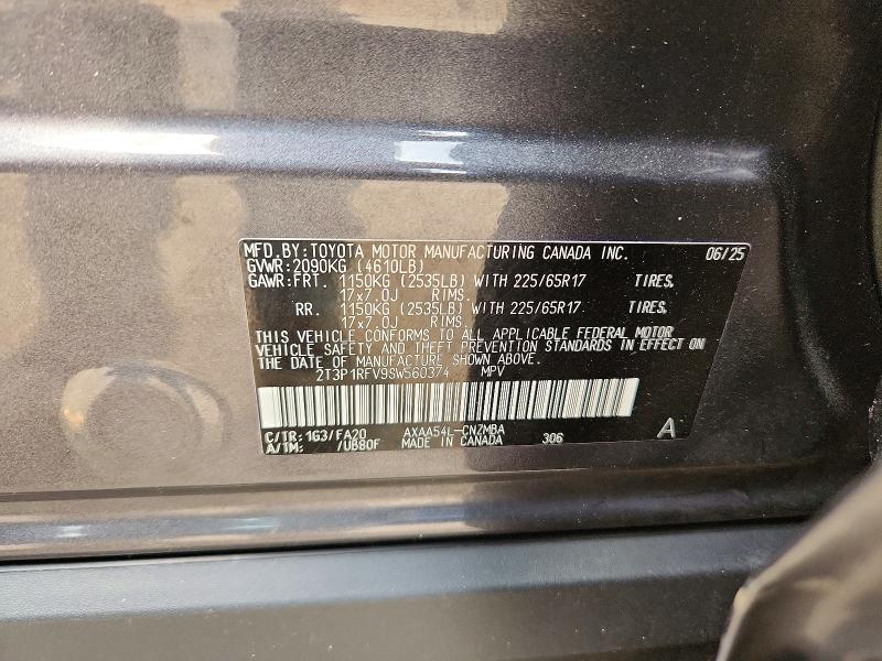 Продажа на аукционе авто 2025 Toyota Rav4, vin: 2T3P1RFV9SW560374, номер лота: 64636776