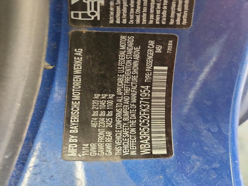 Продаж на аукціоні авто 2015 Bmw 435, vin: WBA3R5C52FK371954, номер лоту: 64151186