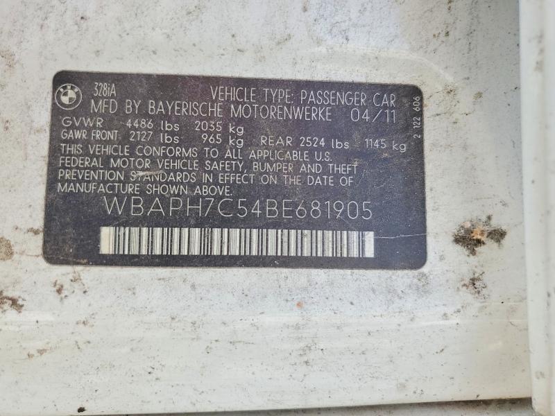 Aukcja sprzedaży 2011 Bmw 328, vin: WBAPH7C54BE681905, numer aukcji: 64192646