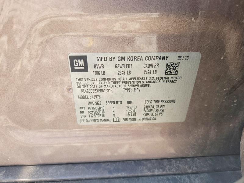 Aukcja sprzedaży 2014 Buick Encore, vin: KL4CJCSBXEB519816, numer aukcji: 64572186