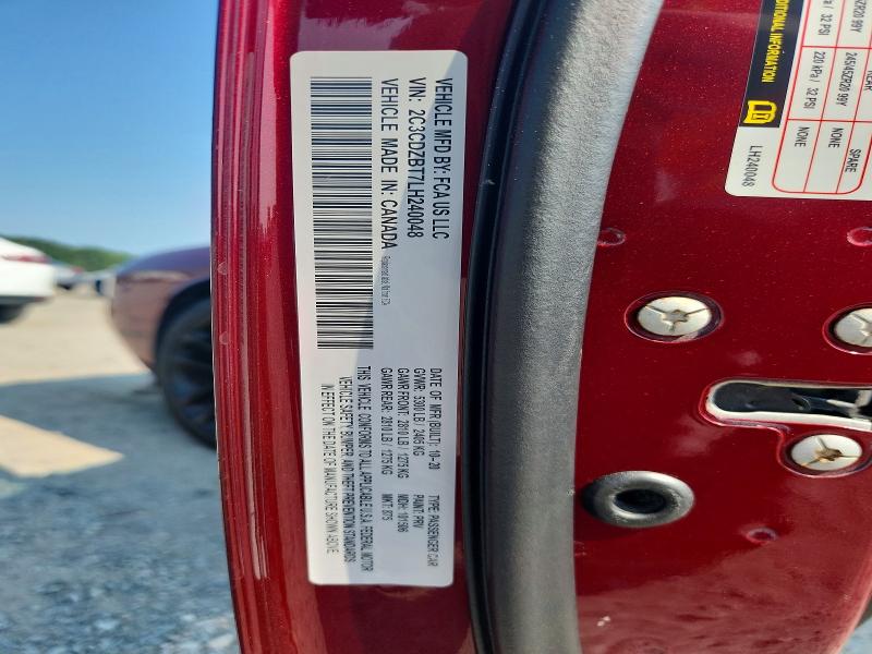 Продаж на аукціоні авто 2020 Dodge Challenger, vin: 2C3CDZBT7LH240048, номер лоту: 64869306