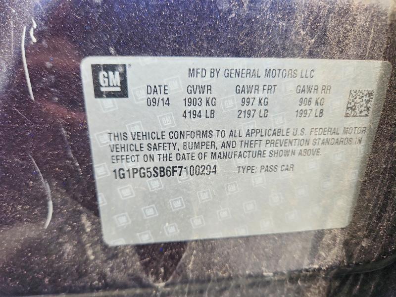 Продаж на аукціоні авто 2015 Chevrolet Cruze, vin: 1G1PG5SB6F7100294, номер лоту: 67169076