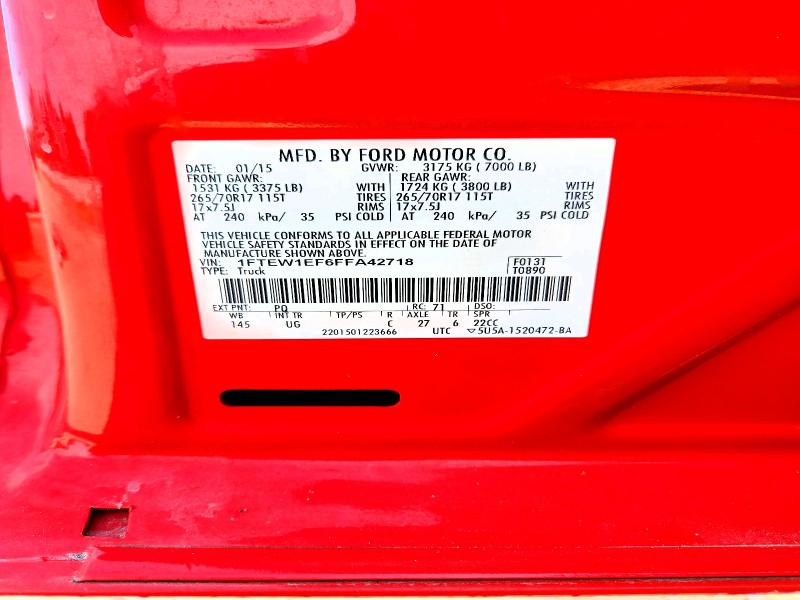 64355506 :رقم المزاد ، 1FTEW1EF6FFA42718 vin ، 2015 Ford F150 مزاد بيع