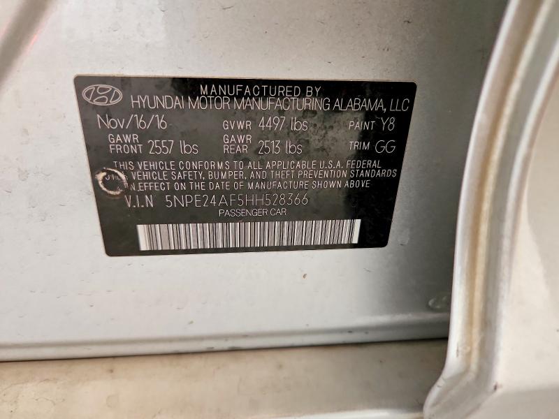 Продаж на аукціоні авто 2017 Hyundai Sonata, vin: 5NPE24AF5HH528366, номер лоту: 63774296