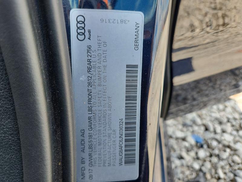 Aukcja sprzedaży 2018 Audi A6, vin: WAUG8AFC6JN036324, numer aukcji: 65909946