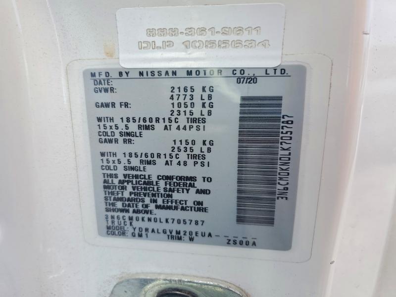 Aukcja sprzedaży 2020 Nissan Nv200, vin: 3N6CM0KN0LK705787, numer aukcji: 67366906