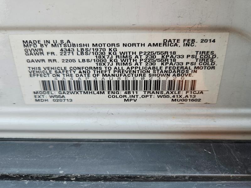 Aukcja sprzedaży 2014 Mitsubishi Outlander Sport, vin: 4A4AP3AU8EE023726, numer aukcji: 64314396