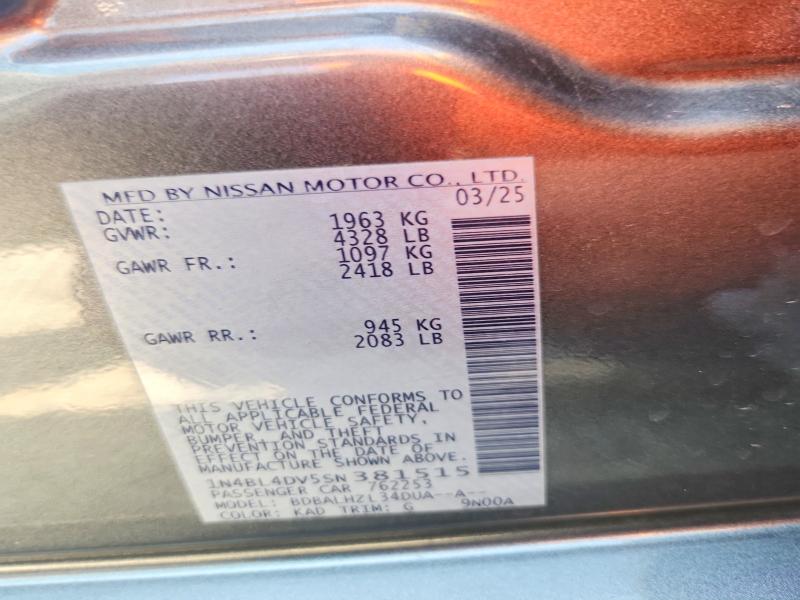 Aukcja sprzedaży 2025 Nissan Altima, vin: 1N4BL4DV5SN381515, numer aukcji: 66824216