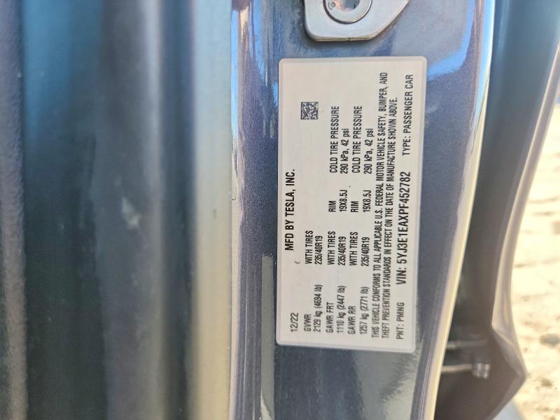 65873886 :رقم المزاد ، 5YJ3E1EAXPF452782 vin ، 2023 Tesla Model 3 مزاد بيع