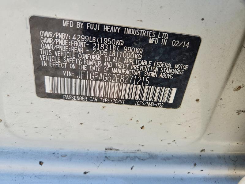 Aukcja sprzedaży 2014 Subaru Impreza, vin: JF1GPAG62E8271215, numer aukcji: 65298586