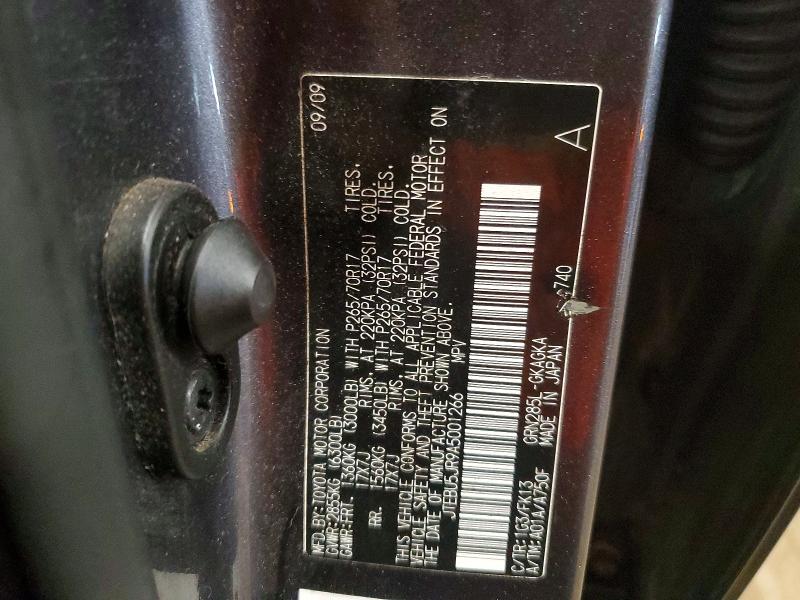 2010 Toyota 4runner მანქანა იყიდება აუქციონზე, vin: JTEBU5JR9A5001266, აუქციონის ნომერი: 64602206