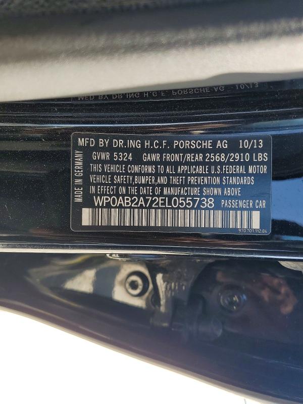 Продажа на аукционе авто 2014 Porsche Panamera, vin: WP0AB2A72EL055738, номер лота: 65323586