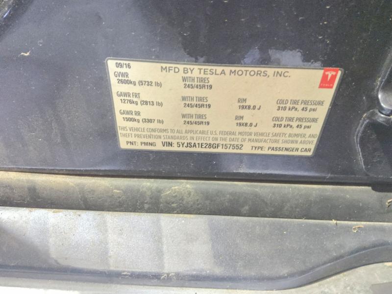 Aukcja sprzedaży 2016 Tesla Model S, vin: 5YJSA1E28GF157552, numer aukcji: 65462576