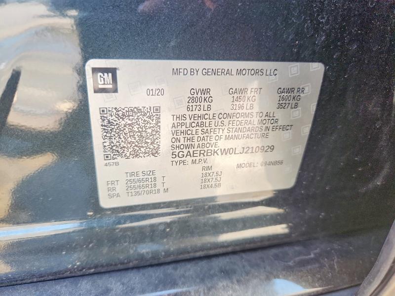 Aukcja sprzedaży 2020 Buick Enclave, vin: 5GAERBKW0LJ210929, numer aukcji: 64104046