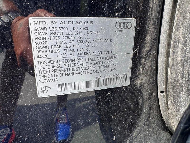 Продаж на аукціоні авто 2015 Audi Q7, vin: WA1LGAFEXFD028708, номер лоту: 65154346
