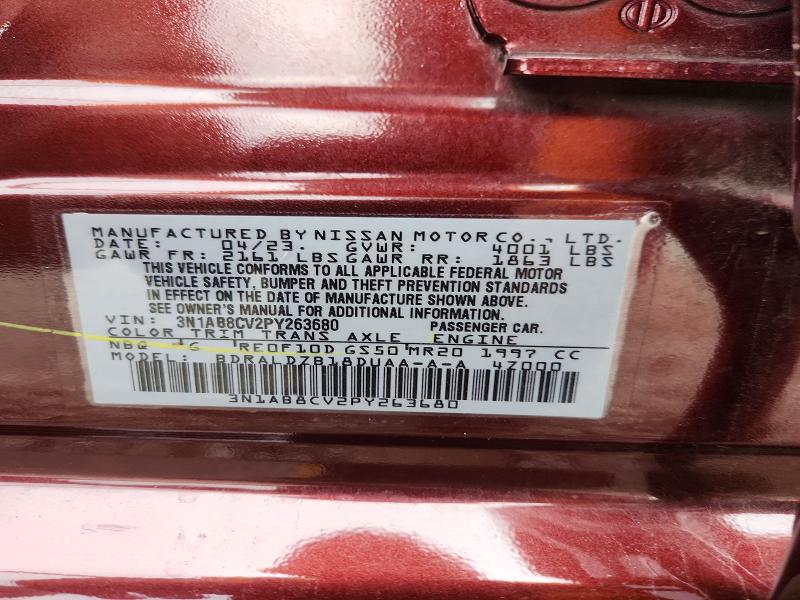 Продажа на аукционе авто 2023 Nissan Sentra, vin: 3N1AB8CV2PY263680, номер лота: 67078056