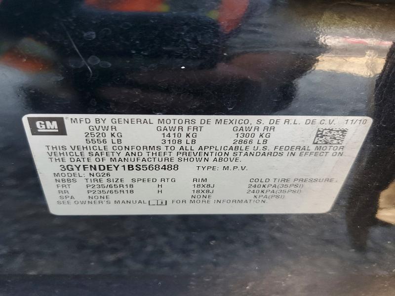 Продаж на аукціоні авто 2011 Cadillac Srx, vin: 3GYFNDEY1BS568488, номер лоту: 65499986