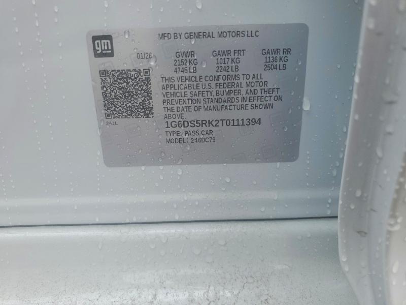 63646956 :رقم المزاد ، 1G6DS5RK2T0111394 vin ، 2026 Cadillac Ct5 مزاد بيع