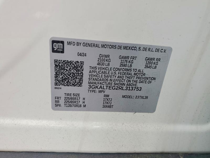 Aukcja sprzedaży 2024 Gmc Terrain, vin: 3GKALTEG2RL313753, numer aukcji: 64331756