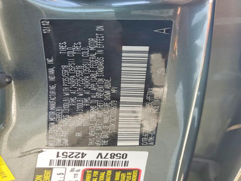 Продаж на аукціоні авто 2013 Toyota Sienna, vin: 5TDDK3DC7DS056179, номер лоту: 66082296