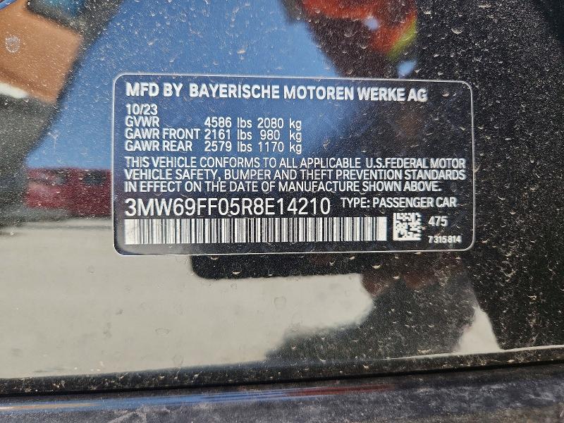 Aukcja sprzedaży 2024 Bmw 330i, vin: 3MW69FF05R8E14210, numer aukcji: 64149366