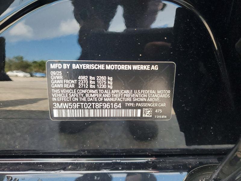 Продажа на аукционе авто 2026 Bmw M340i, vin: 3MW59FT02T8F96164, номер лота: 64095196