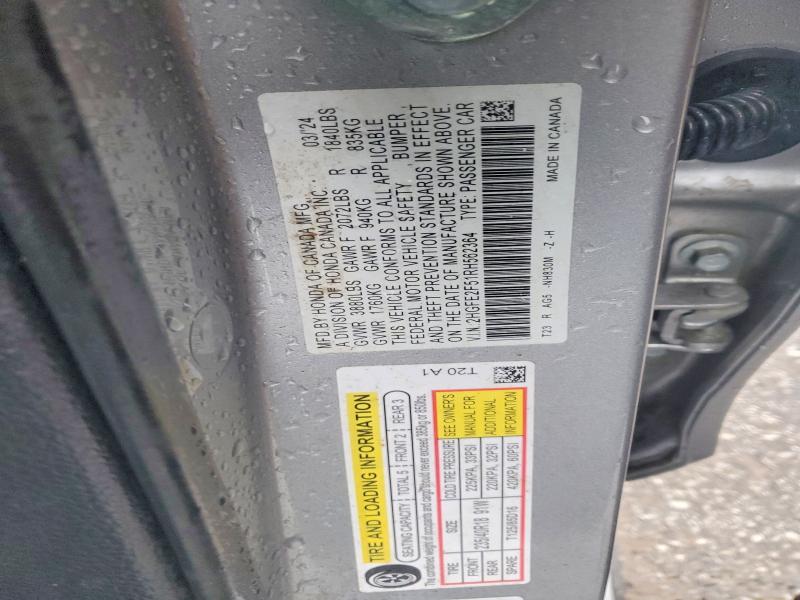 Продажа на аукционе авто 2024 Honda Civic, vin: 2HGFE2F51RH562364, номер лота: 64148616
