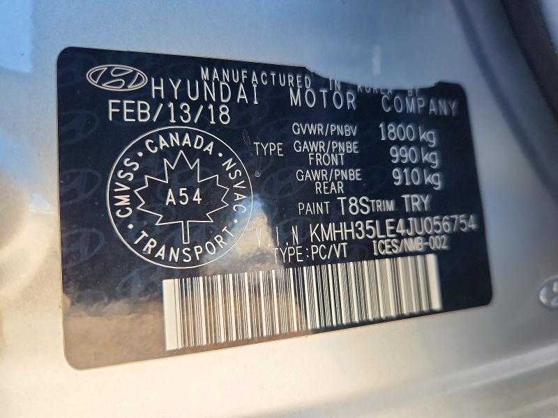 Продаж на аукціоні авто 2018 Hyundai Elantra Gt, vin: KMHH35LE4JU056754, номер лоту: 63498126